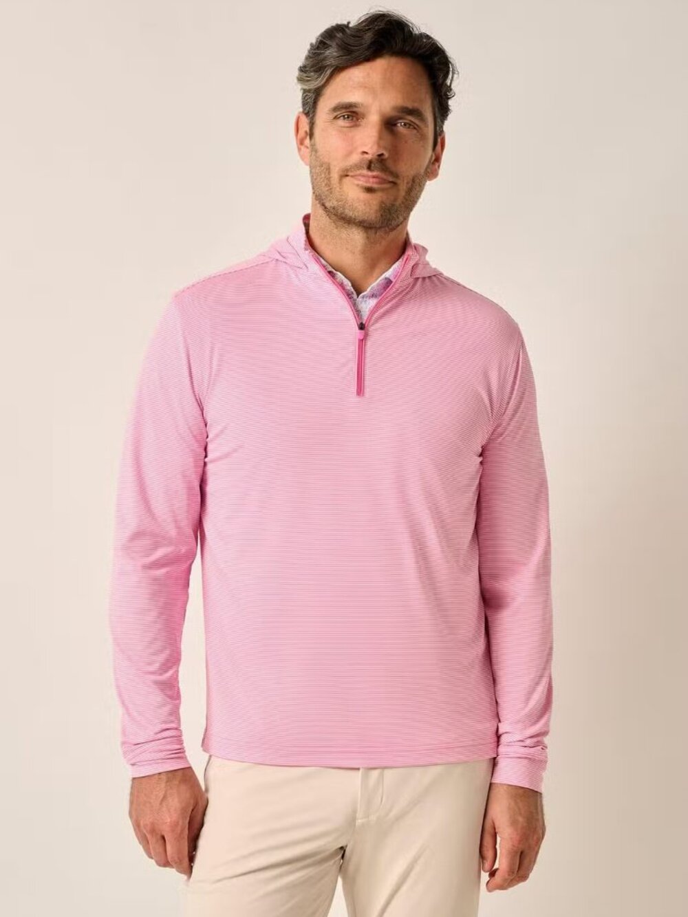 Johnnie- O Hybrid Performance 1/4 Zip Hoodie SZ M Golf Athletic Preppy NWOT